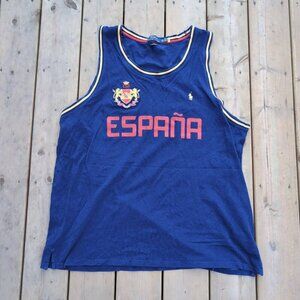 Polo Ralph Lauren España Crest Tank Top Navy Blue – Men’s XXL Classic Fit